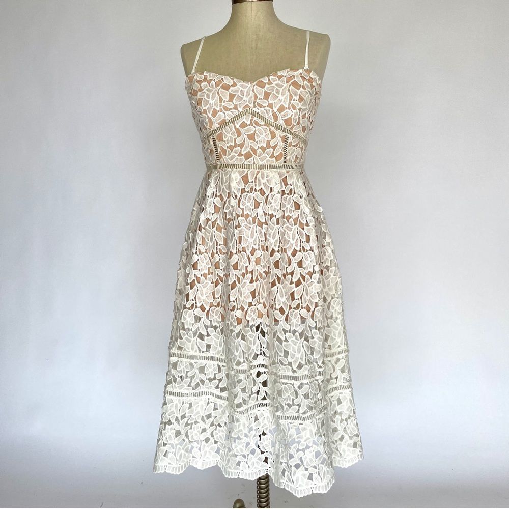 LuLus White Lace Dress
